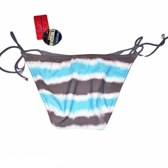 NWT Gossip Reversible Blue and Grey Tie-dye Bikini Bottoms Size M - Picture 3 of 5